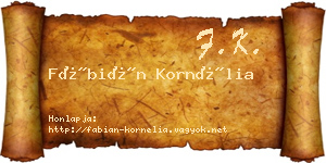 Fábián Kornélia névjegykártya