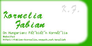 kornelia fabian business card